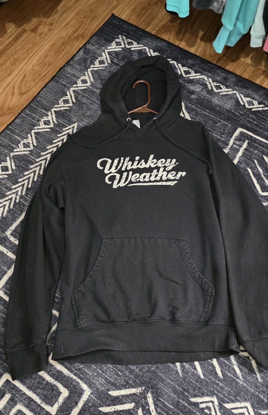 Whiskey Weather Hoodie Size Medium